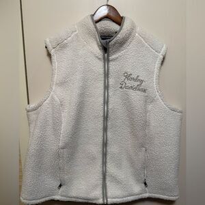 Harley Davidson Cream Sherpa Vest